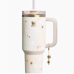 Stanley Starry White and Gold Tumbler